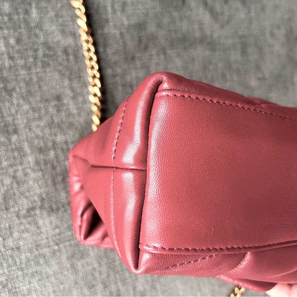 Authentic Yves Saint Laurent mini Loulou red puffer bag - Picture 6 of 14